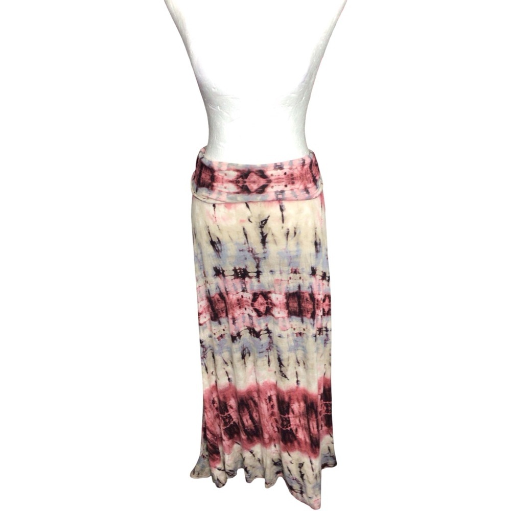 Tie-Dye Maxi Skirt - Folder Over Skirt